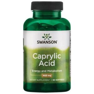 SWANSON Caprylic Acid 600 mg (60 kaps.) | Naturalne