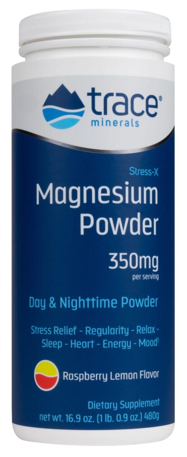 TRACE MINERALS Stress-X Magnesium Powder - smak malinowo-cytrynowy (480 g) FilarZdrowia
