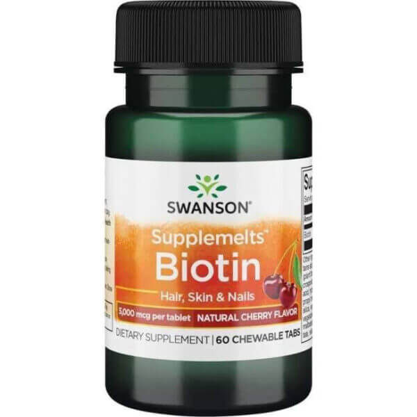 SWANSON Biotyna (60 tabl. do ssania) | Włosy Skóra FilarZdrowia