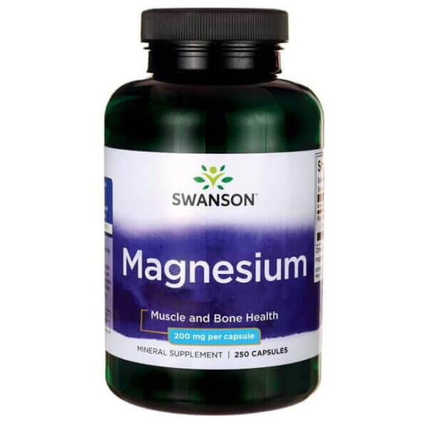 SWANSON Magnesium 200 mg (250 kaps.) | Mięśnie FilarZdrowia