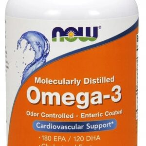NOW FOODS Omega-3 Molecularly Distilled (180 kaps.)