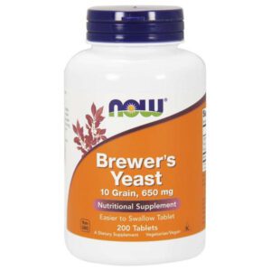 NOW FOODS Brewer's Yeast - Drożdże Piwowarskie 650 mg (200 tabl.)