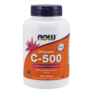 NOW FOODS Vitamin C (Witamina C-500) 100 Tabletek do Ssania Wiśnia Jagoda
