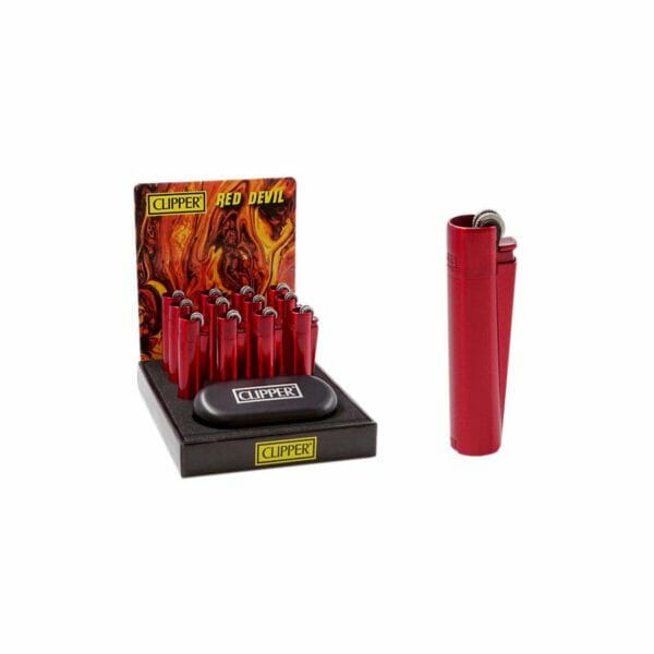 Zapalniczka stalowa Red Devil Clipper+etui FilarZdrowia