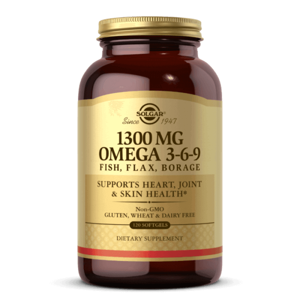 SOLGAR Omega 3-6-9 Fish, Flax, Borage (120 kaps.) FilarZdrowia
