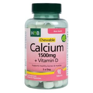 H&B Wapń + witamina D 1500 mg - 90 tabletek | Kości