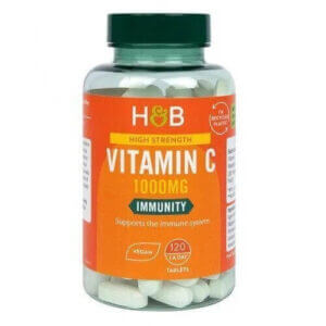H&B High Strength Vitamin C Witamina C 1000mg - 120 Vtabs