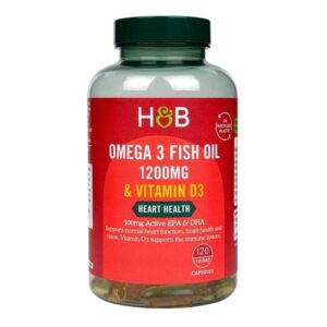 H&B Olej Rybi Omega 3 1200mg i Witamina D3 - 120 kaps