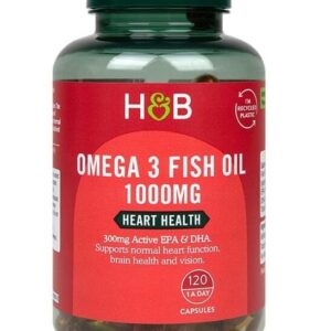 H&B Olej Rybi z Omega 3 1000mg - 120 kaps | Serce