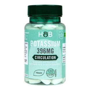 H&B Potassium Potas 396 mg – 120 wegańskich tabletek