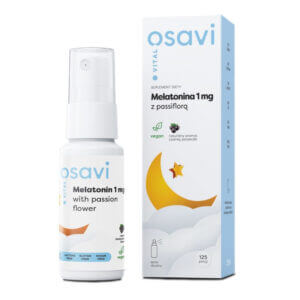 OSAVI Melatonina 1 mg z passiflorą - smak czarnej porzeczki (25 ml)