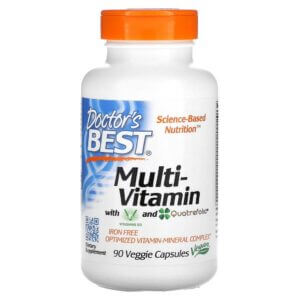 DOCTOR'S BEST Multi-Vitamin - Zestaw Witamin i Minerałów bez Żelaza (90 kaps.)