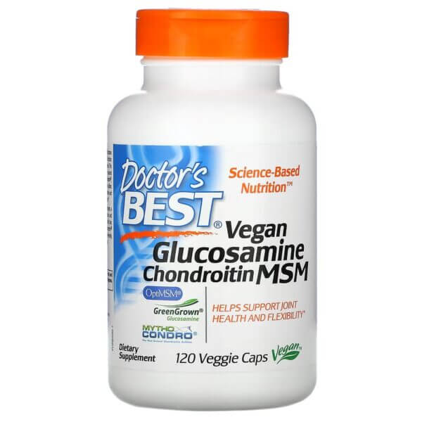 DOCTOR'S BEST Wegańska Glukozamina + Chondroityna + MSM (120 kaps.) FilarZdrowia
