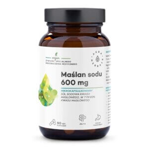 Aura Herbals Maślan Sodu Mikrokapsułkowany Na Trawienie 600 mg 90 kaps