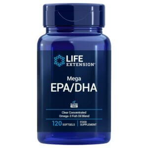 LIFE EXTENSION Mega EPA/DHA 120kaps odporność, mózg, cholesterol