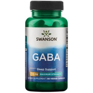 SWANSON GABA 750 mg (60 kaps.) | Naturalne Wsparcie