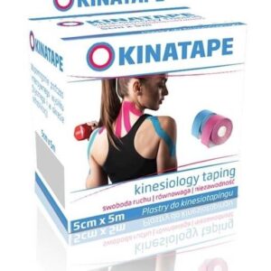 AURA HERBALS Kinatape - plastry do kinesiotapingu - kolor niebieski (5 m x 5 cm)