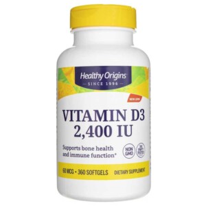 Healthy Origins Witamina D3 2400 IU - 360 kapsułek