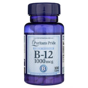 Puritan's Pride Witamina B-12 1000 mcg Powolne Uwalnianie - 100 tabletek
B12