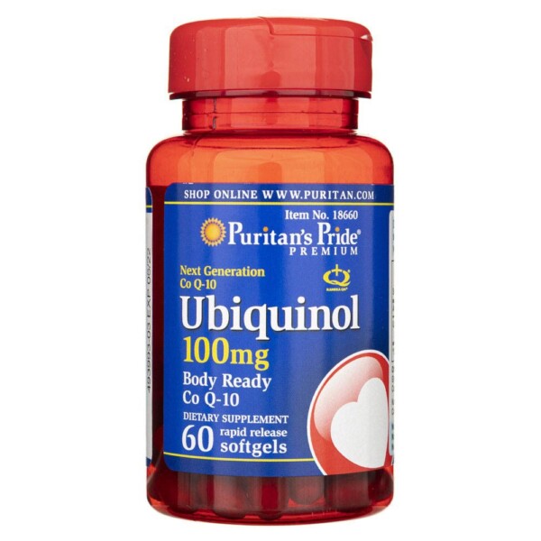 Puritan's Pride Ubichinol 100 mg - 60 kapsułek FilarZdrowia