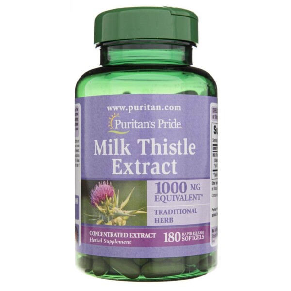 Puritan's Pride Ostropest Plamisty 1000 mg - 180 kapsułek FilarZdrowia
