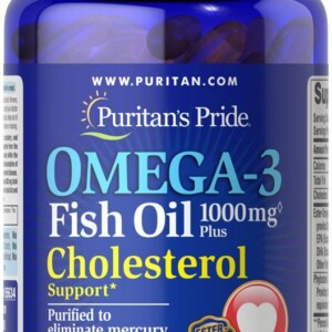 Puritan's Pride Omega-3 + Cholesterol - 60 kapsułek