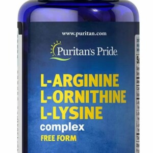 Puritan's Pride L-Arginina, L-Ornityna, L-Lizyna - 60 tabletek