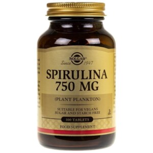 Solgar Spirulina 750 mg - 100 tabletek | Naturalne