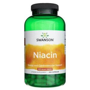 Swanson Niacyna (Witamina B3) 500mg - 250 kapsułek