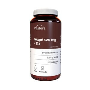 Vitaler's Wapń 120 mg + D3 - 120 kapsułek | Kości