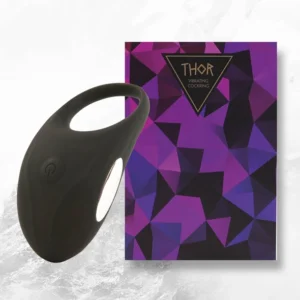 Wibrujący Pierścień na Penisa - FeelzToys Thor Black