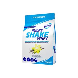 6PAK Odżywka białkowa Milky Shake Whey, waniliowa - 700 g