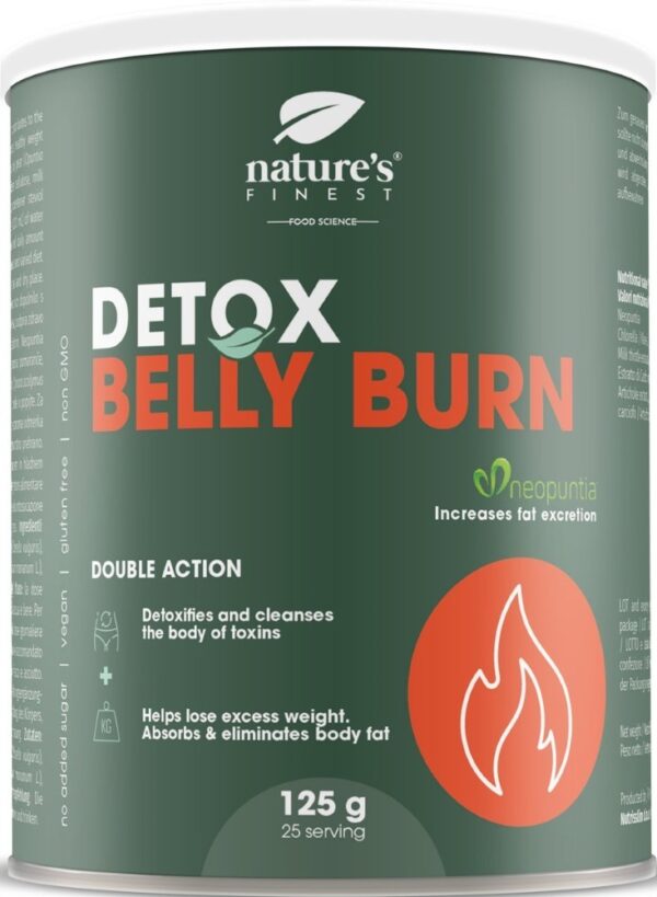 Nature's Finest Detox Belly Burn Spalacz tłuszczu pomarańczowy - 125 g FilarZdrowia