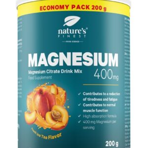 Nature's Finest Magnez 400 mg w proszku brzoskwiniowy - 200 g