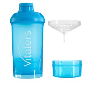 Vitaler's Niebieski shaker z sitkiem - 500 ml + 150 ml