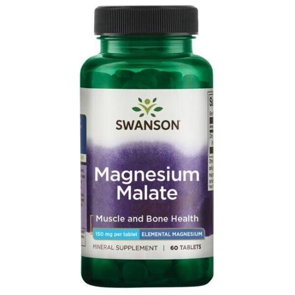 SWANSON Jabłczan Magnezu (60 tabl.) | Mięśnie FilarZdrowia