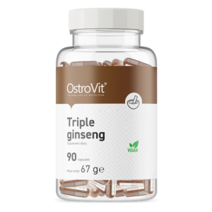OSTROVIT Triple Ginseng VEGE (90 kaps.) | Witalność