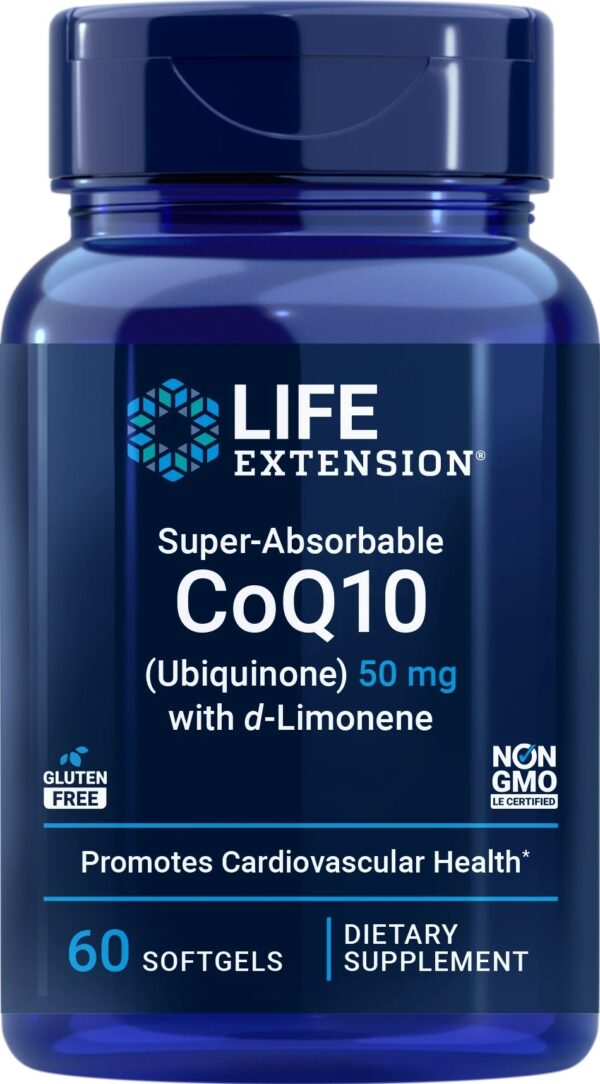LIFE EXTENSION Koenzym Q10 Ubichinon 50 mg + D-Limonen 100 mg (60 kaps.) FilarZdrowia