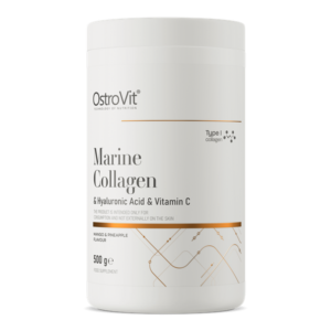 OSTROVIT Kolagen Morski + Kwas Hialuronowy + Witamina C - smak mango z ananasem (500 g)
