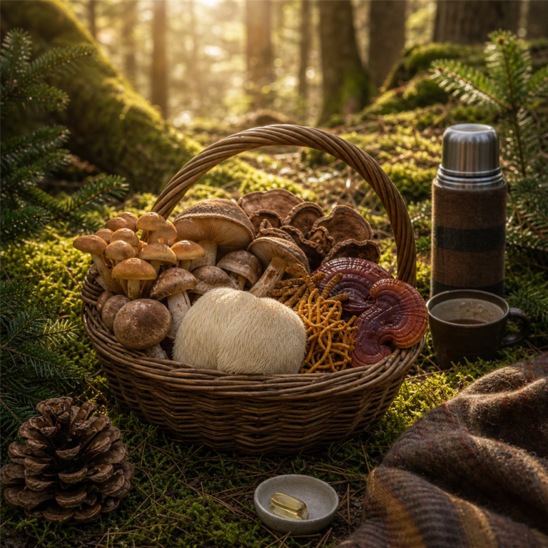 Grzyby witalne na odporność – właściwości reishi, chaga i maitake